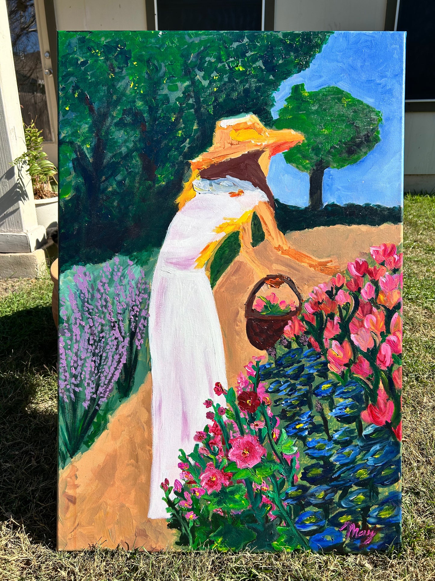 Tanja’s Flowers | Original 24x36 Acrylic Painting | May D Studio