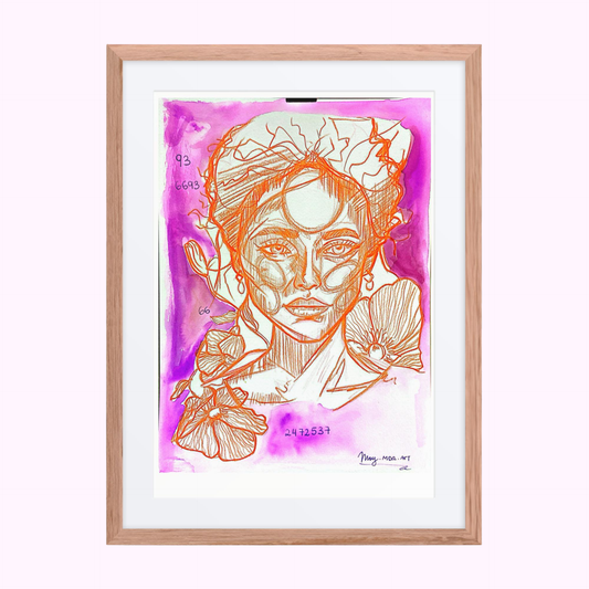 Antes del jardin secreto Framed print.