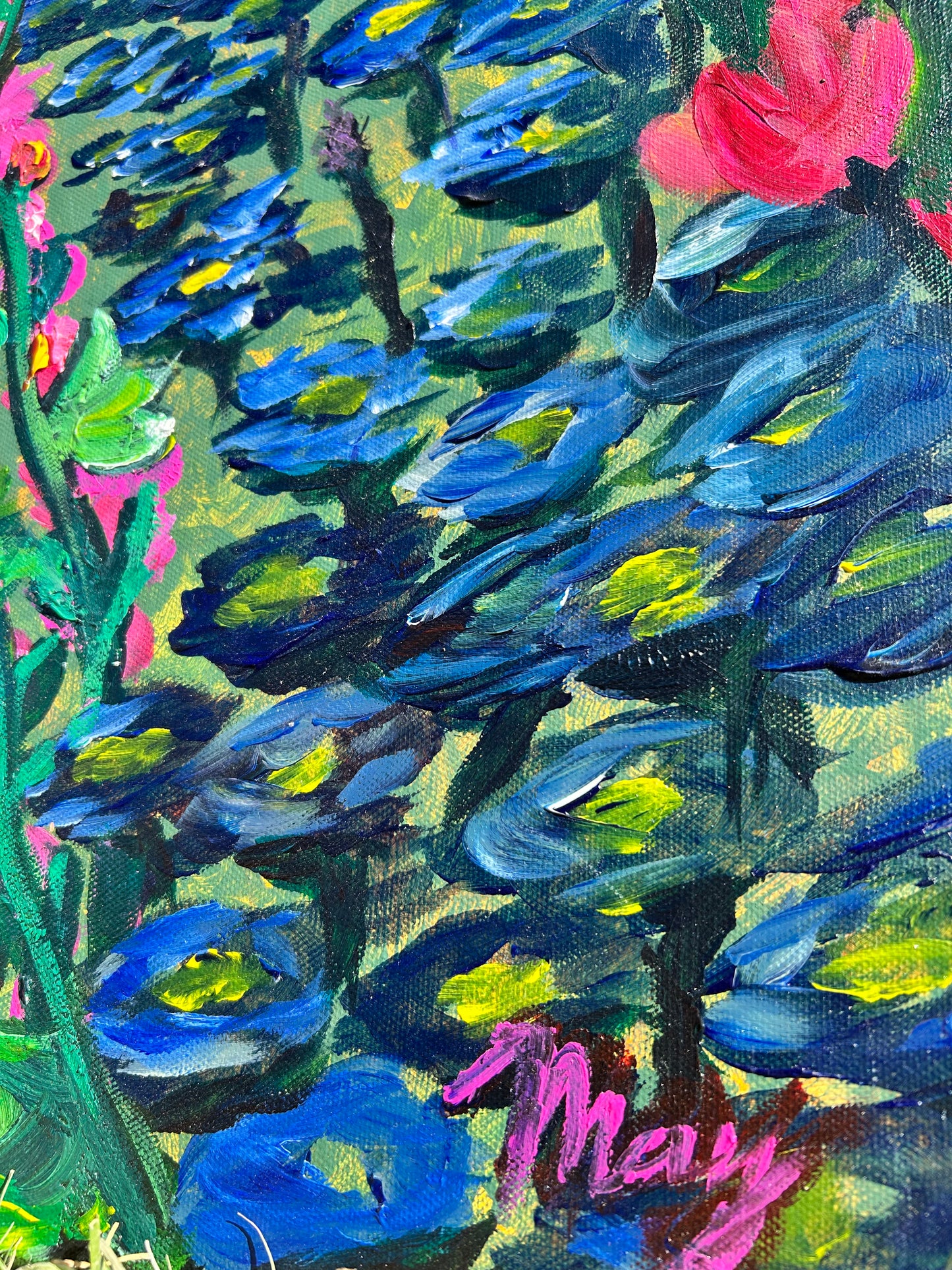 Tanja’s Flowers | Original 24x36 Acrylic Painting | May D Studio