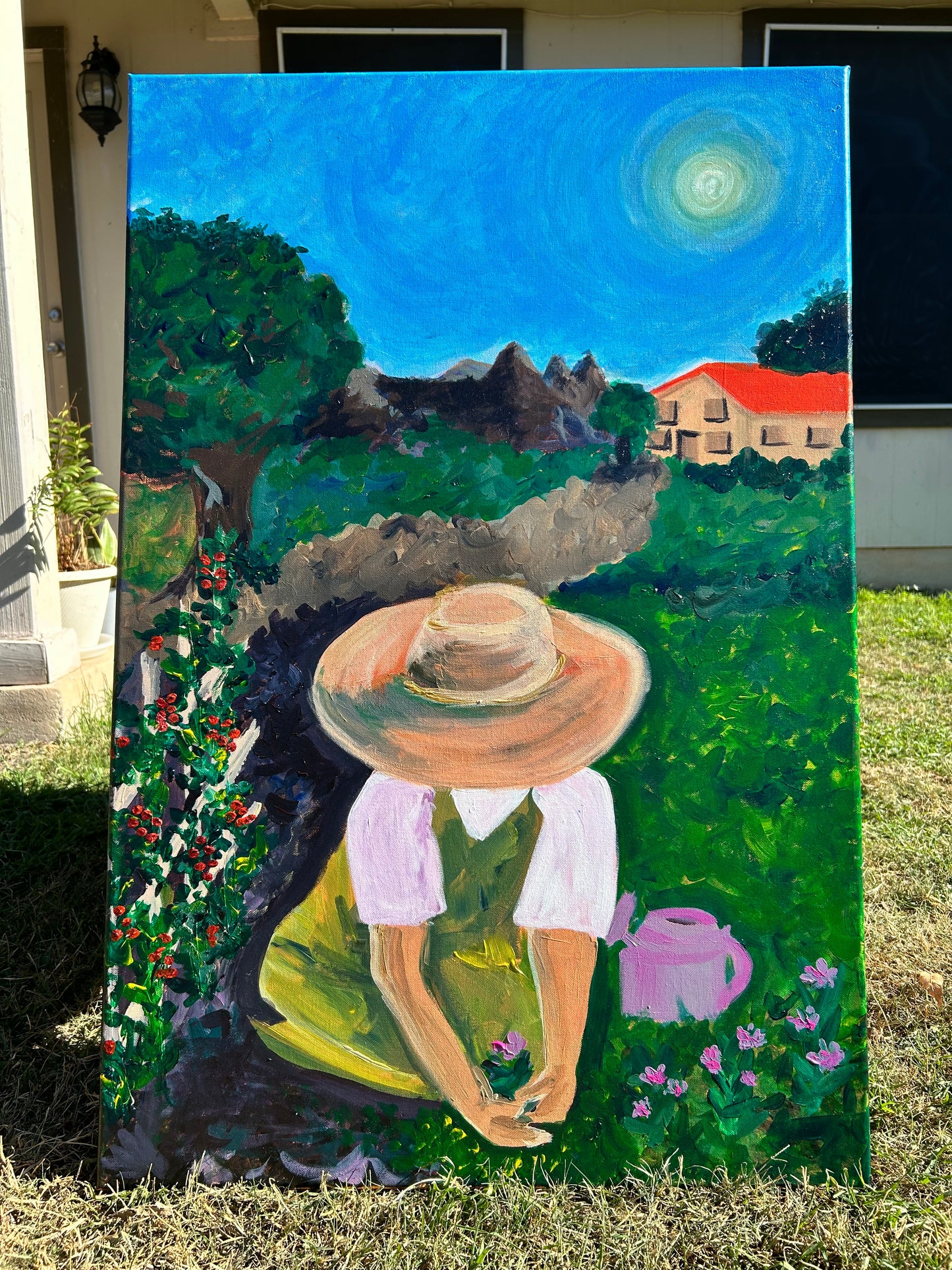 Tanja’s Garden | Original 24x36 Acrylic Painting | May D Studio