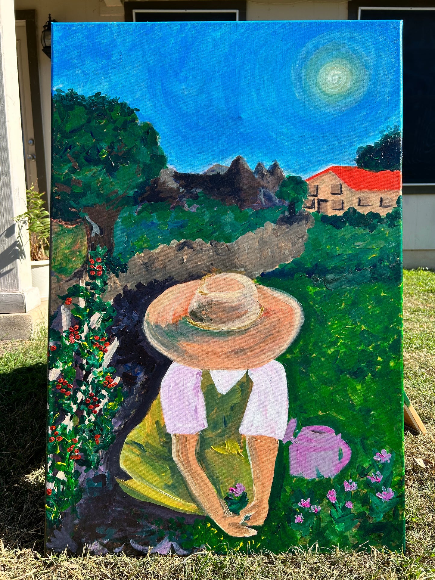 Tanja’s Garden | Original 24x36 Acrylic Painting | May D Studio