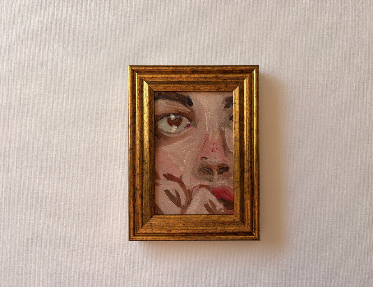 The Gaze: Quiet Reflection — Original Oil Painting